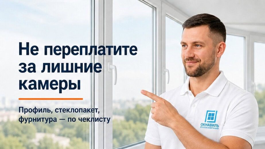 Обложка: эксперт ОкнаВиль у окна, тёмный Roboto Bold заголовок без затемнения, без нижней плашки