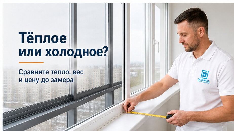 Обложка: эксперт ОкнаВиль у холодного алюминия и тёплого ПВХ, тёмный Roboto Bold, без нижней плашки